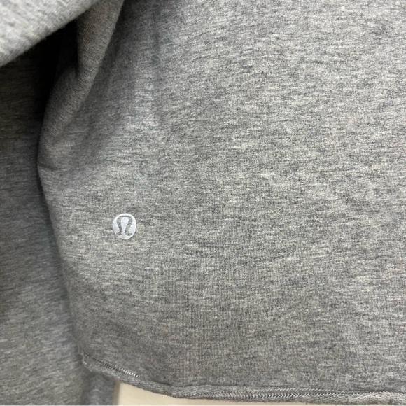 LuLulemon Grey Crop Hoodie Sweatshirt - Picture 3 of 6